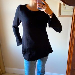 Women’s long black sweater